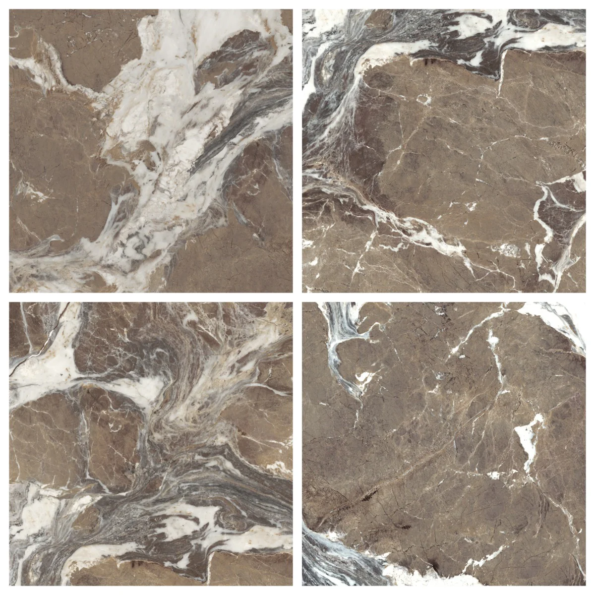 Tilebar Autograph Espresso Brown 48x48 Marble Look Satin Porcelain Tile - Image 8
