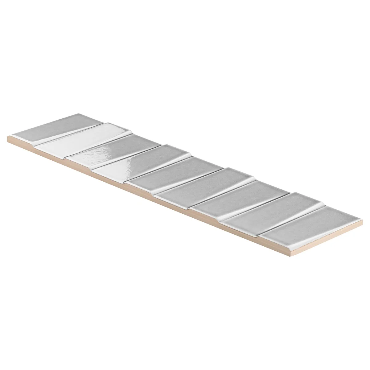Tilebar Colorplay Steps Gray 4.5x18 3D Crackled Glossy Ceramic Tile - Image 7