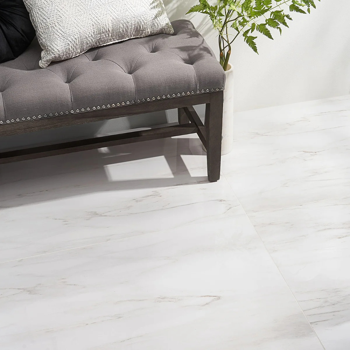 Tilebar DreamStone Dolomite Snow White 24x48 Polished Porcelain Tile