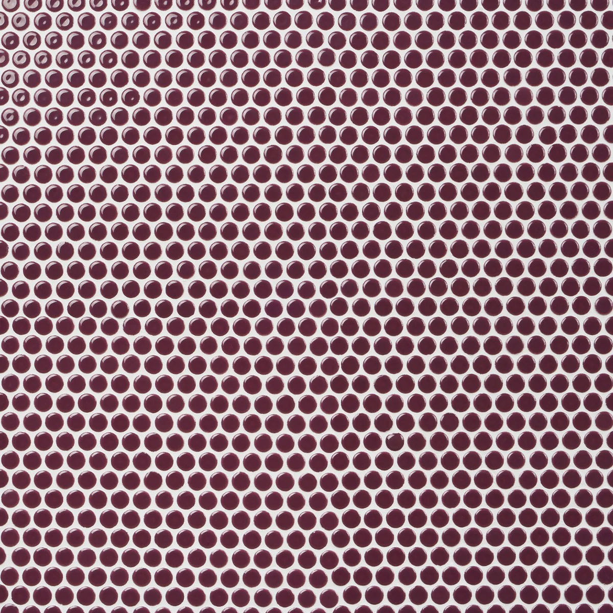 Tilebar Eden Summer Plum Penny Round Polished Porcelain Mosaic Tile - Image 6