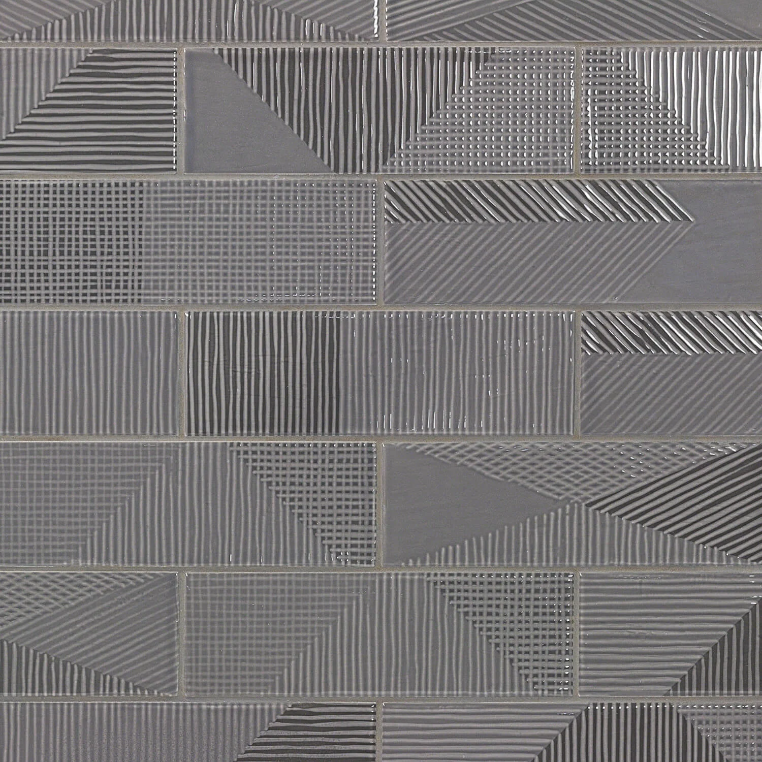 Tilebar Enigma Graphite Gray 2x8 Polished Textured Ceramic Wall Tile - Image 4
