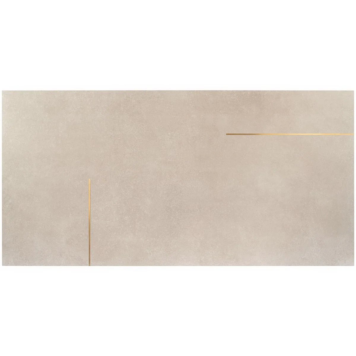Lux Tile Lines Brass Inlay Greige 24x48 Matte Porcelain Tile - Image 2