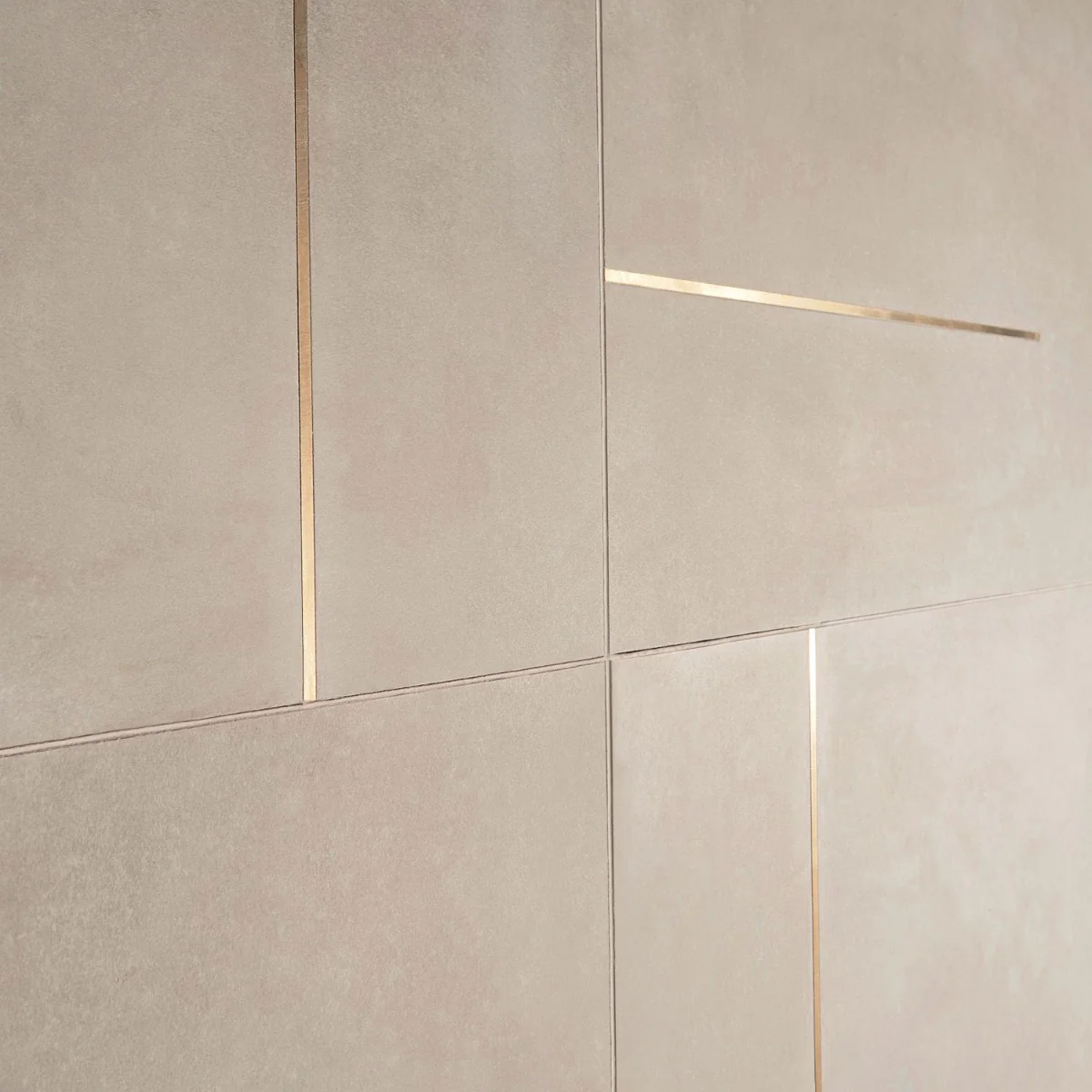 Lux Tile Lines Brass Inlay Greige 24x48 Matte Porcelain Tile - Image 5