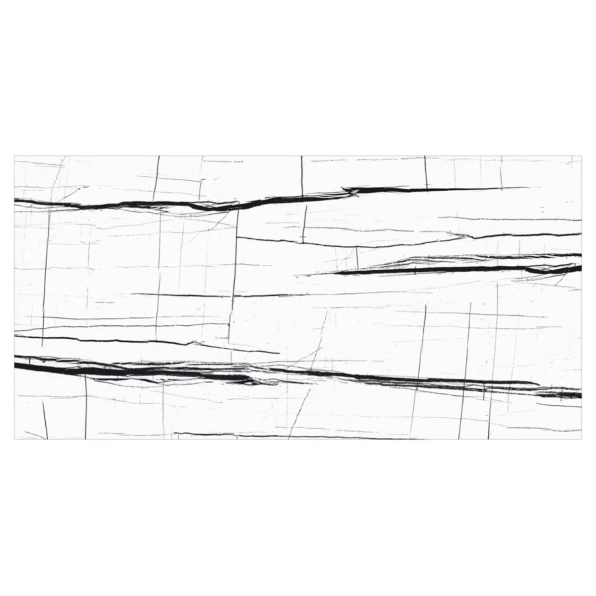 Tilebar Lumina Sahara Noir Black & White 24x48 Polished Porcelain Tile - Image 5