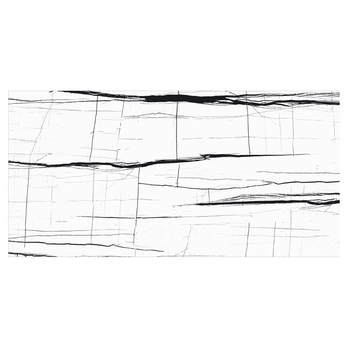 Tilebar Lumina Sahara Noir Black & White 24x48 Polished Porcelain Tile - Image 6