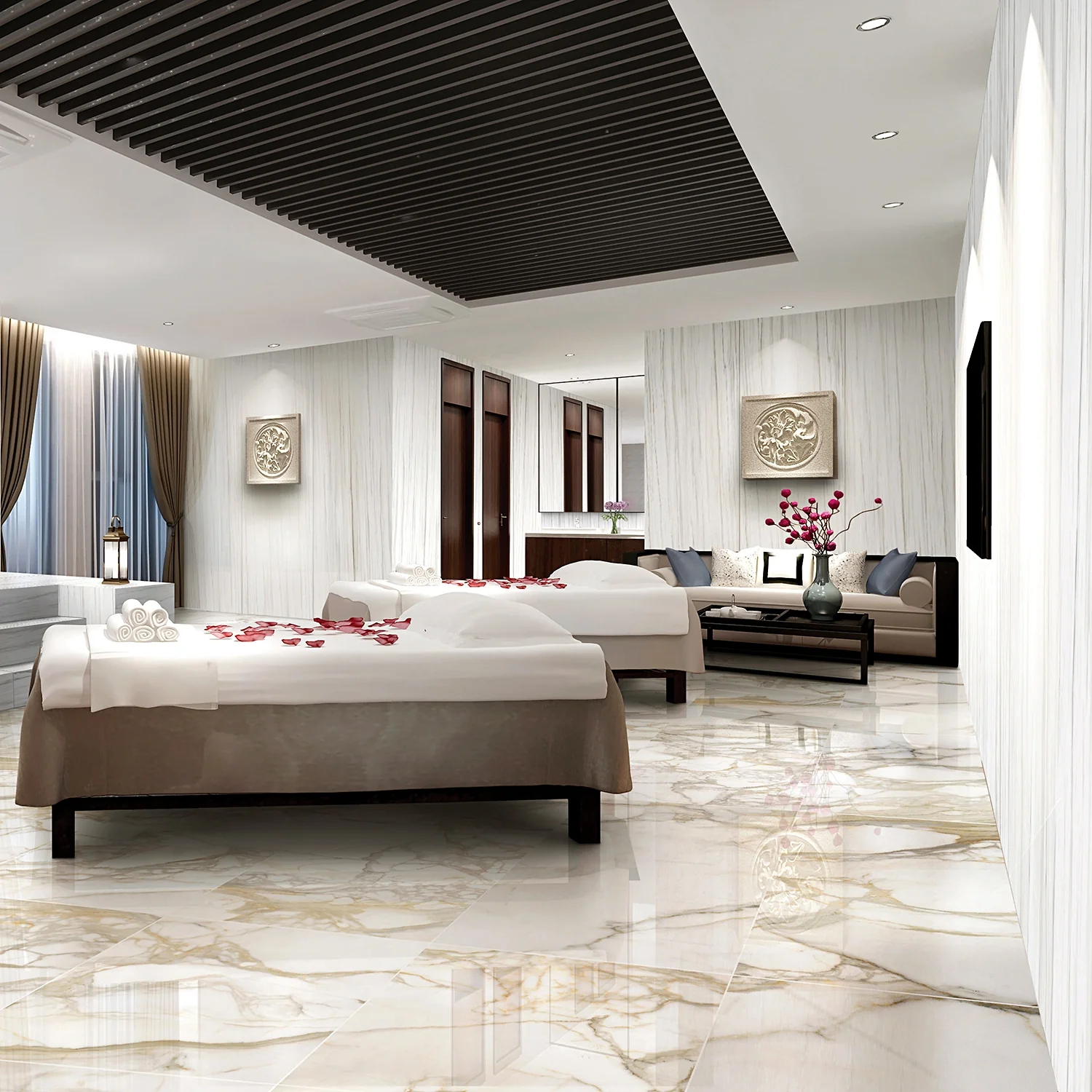 Tilebar Marmi Slim Bernini Oro 30x60 Polished Porcelain Slab