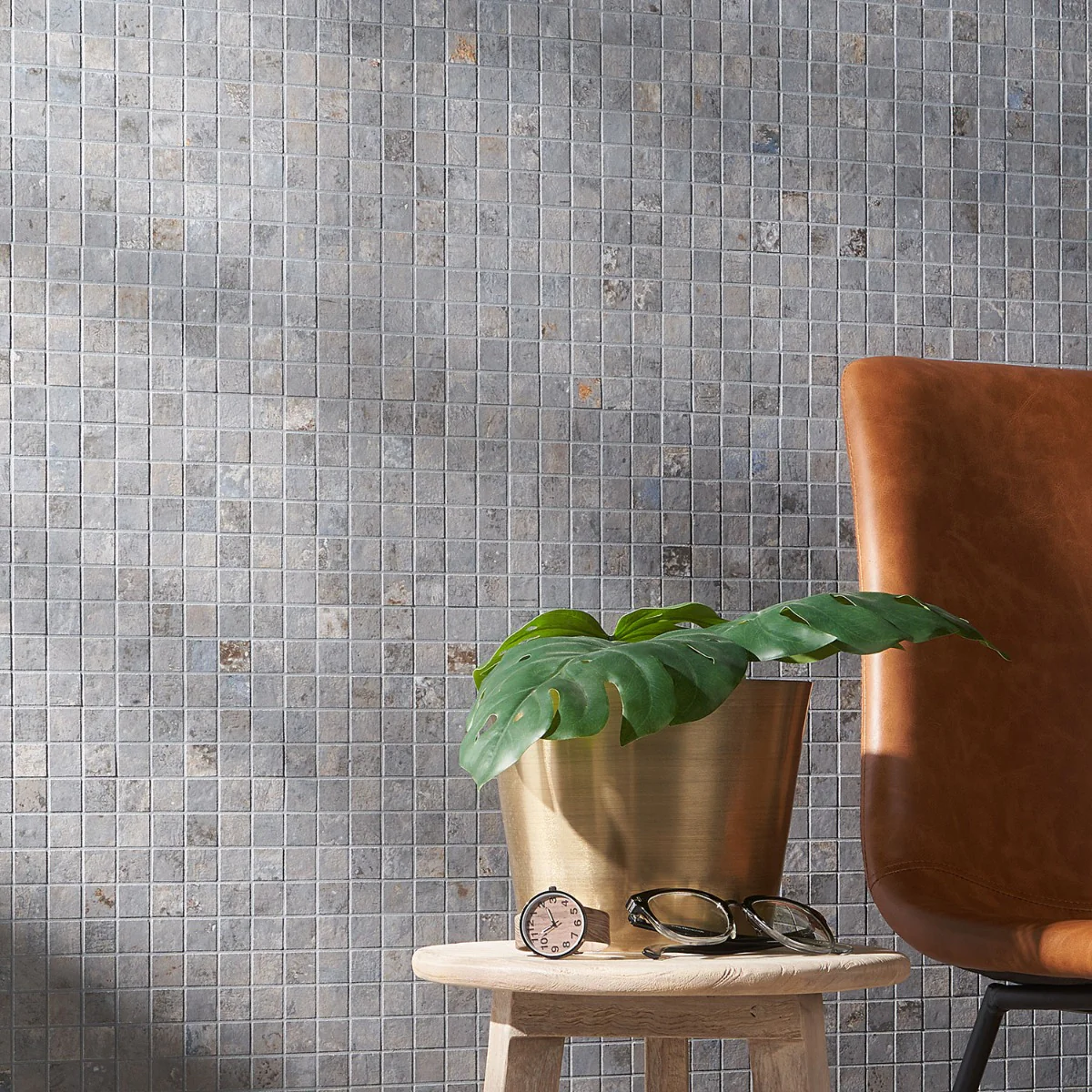 Tilebar Portrait Ocean Blue 1x1 Matte Porcelain Mosaic Tile - Image 5