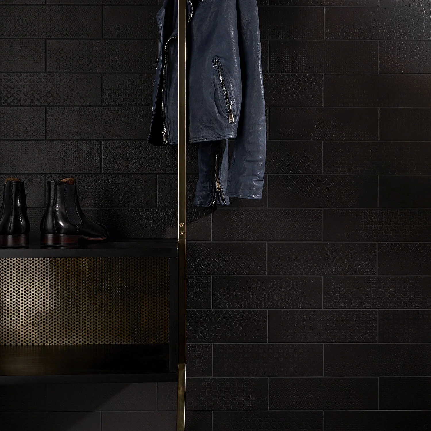 Tessuto Carbone Black Matte Porcelain Subway Tile 4x12 - Image 6
