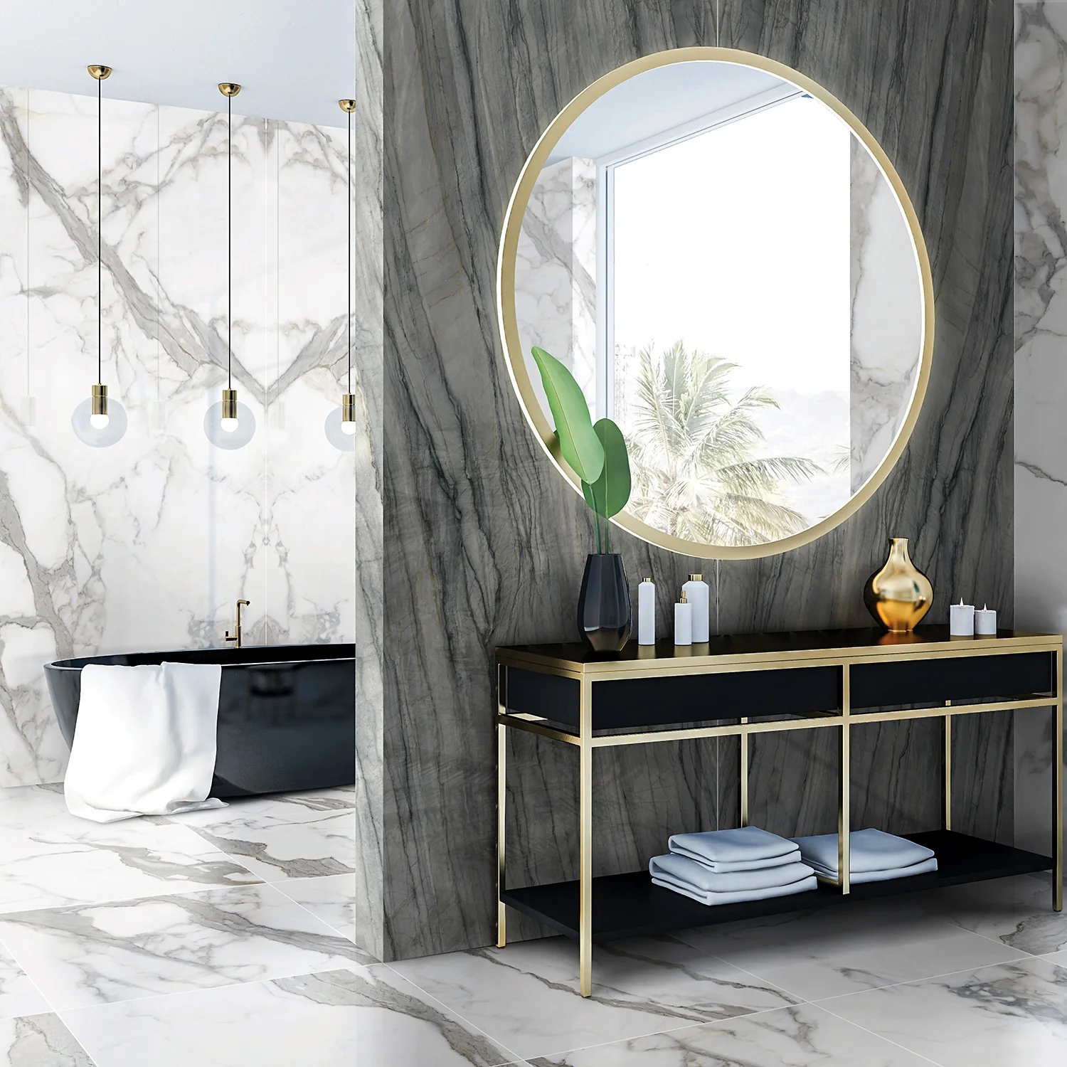 TilebarXL Marmi Slim Platinum Gray 60x120 Polished Porcelain Slab