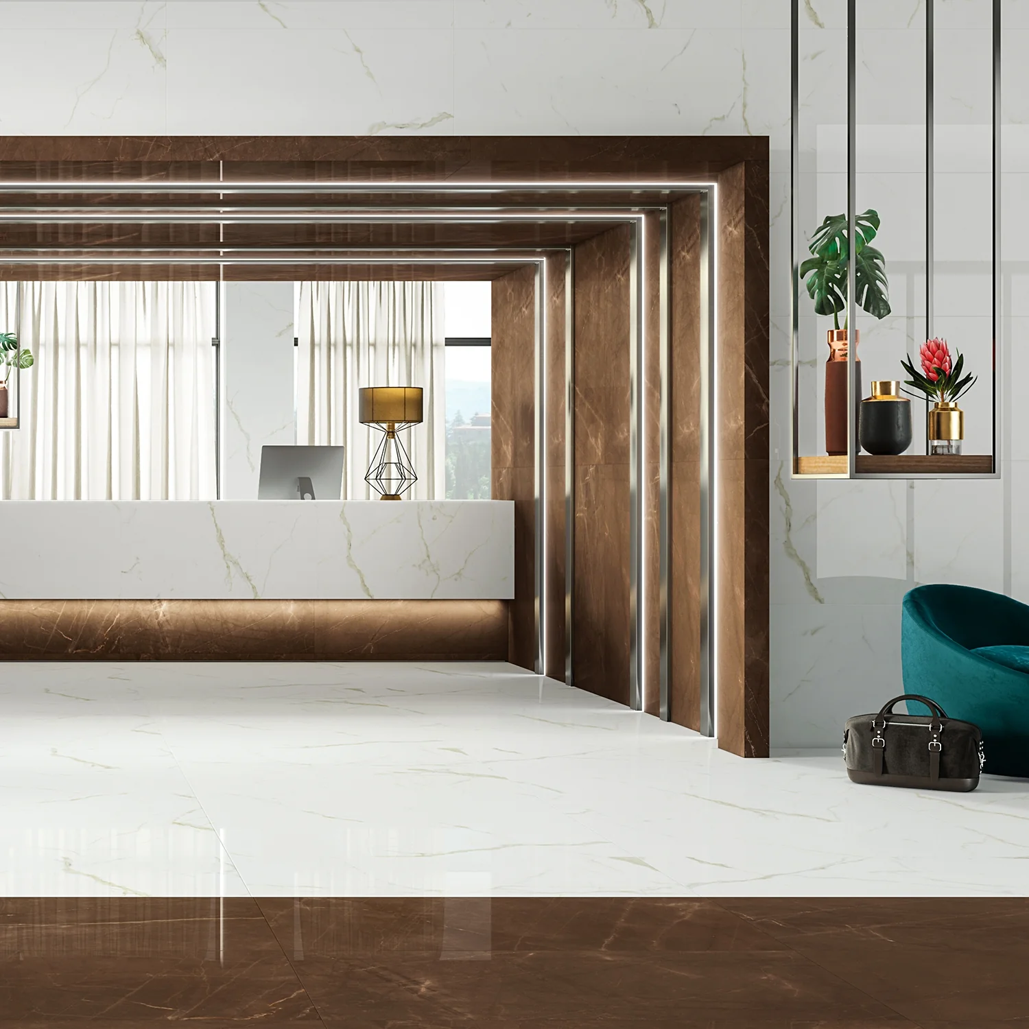 TileBarXL Marmi Slim White Calacatta 60x120 Polished Porcelain Slab - Image 7
