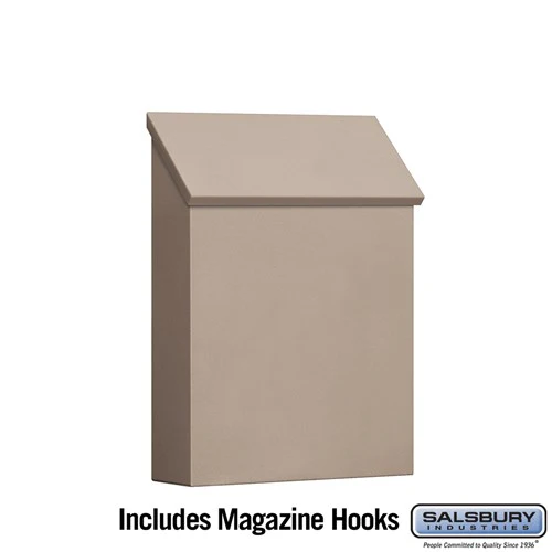 Traditional Vertical Wall Mounted Mailbox - Beige