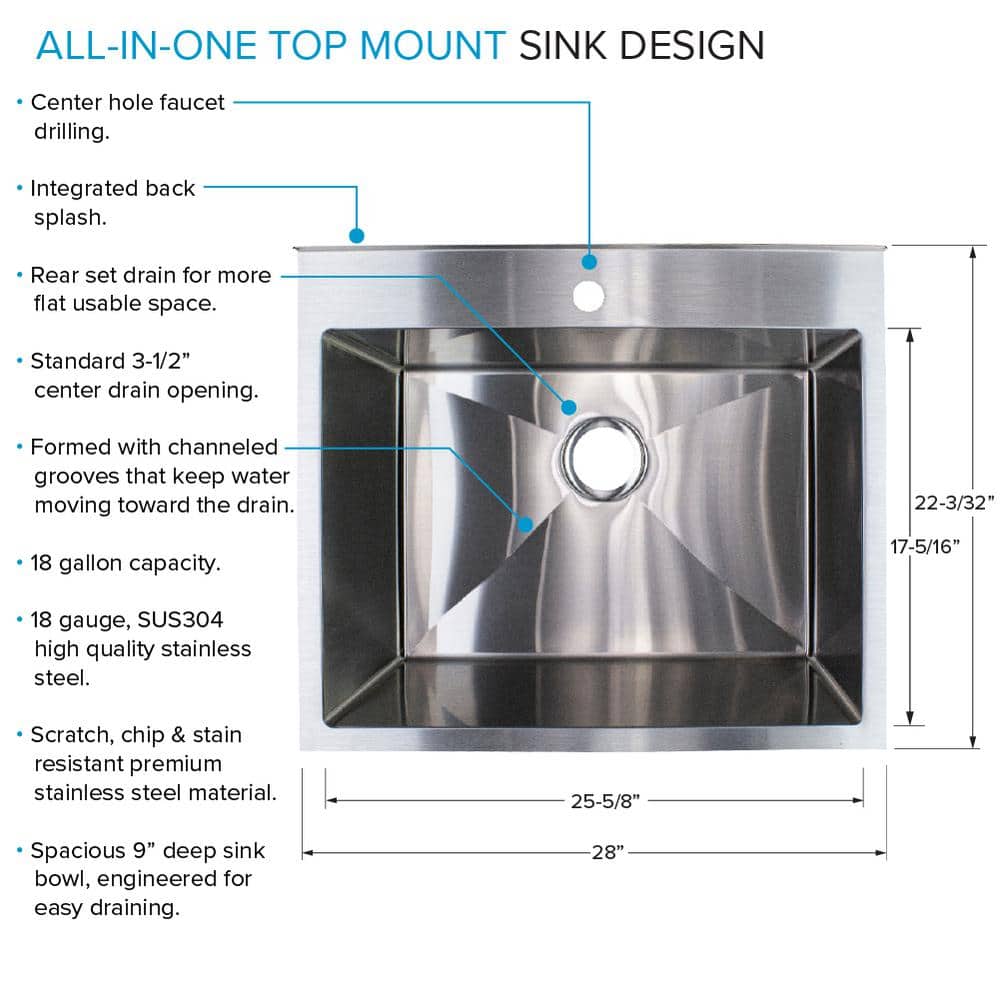 Transolid 18 Gal Matte Black Freestanding Laundry Sink with Cabinet and Faucet - Image 7