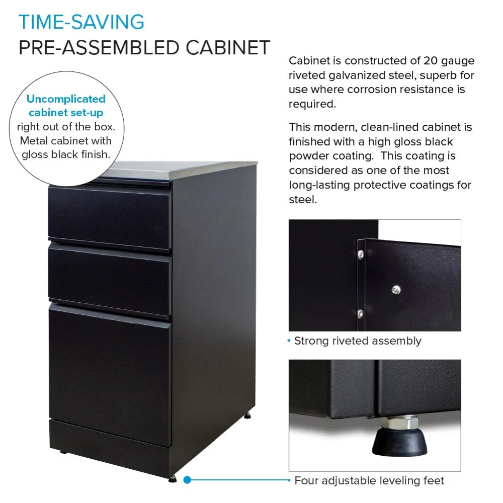 Transolid Matte Black Freestanding Laundry Sink with Cabinet and Flex+Freeze Faucet - Image 9