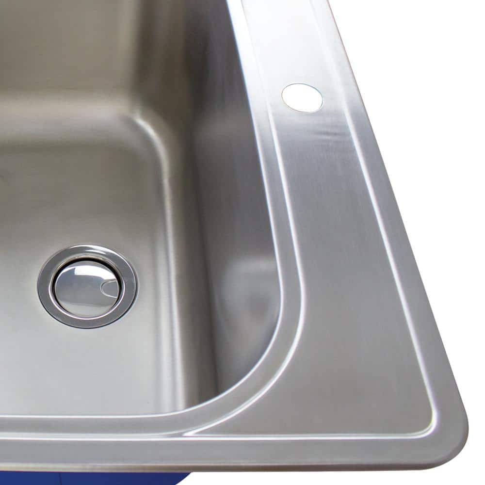 Transolid Meridian 25" x 22" x 12" Stainless Steel Drop-In Laundry Utility Sink Kit - Image 10