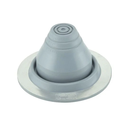 TRI-BUILT Metal Roof Flashing, EPDM #3 Round Base, 0"–5" Pipe, 7-3/4" OD, Gray