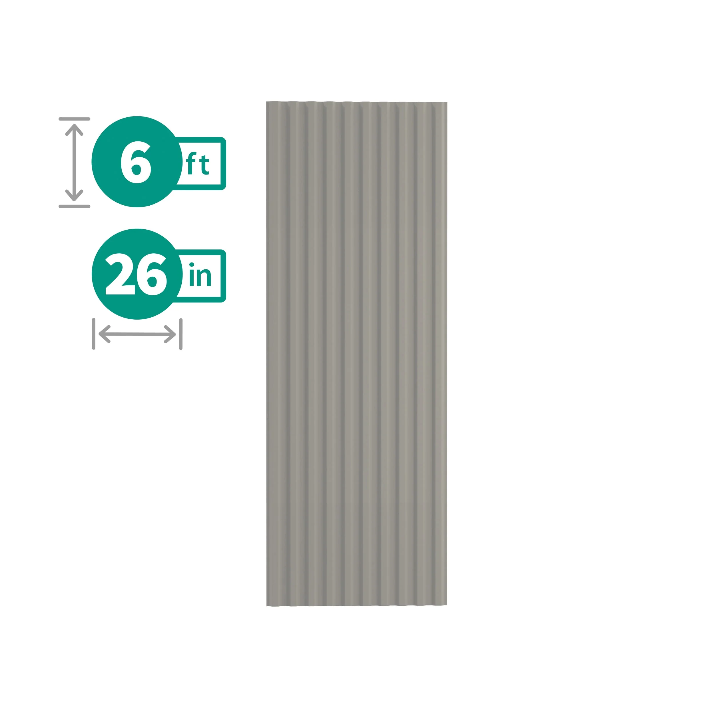 Tuftex PolyCarb 2.17-ft x 6-ft Corrugated Smoke Polycarbonate Roof Panel - Image 3