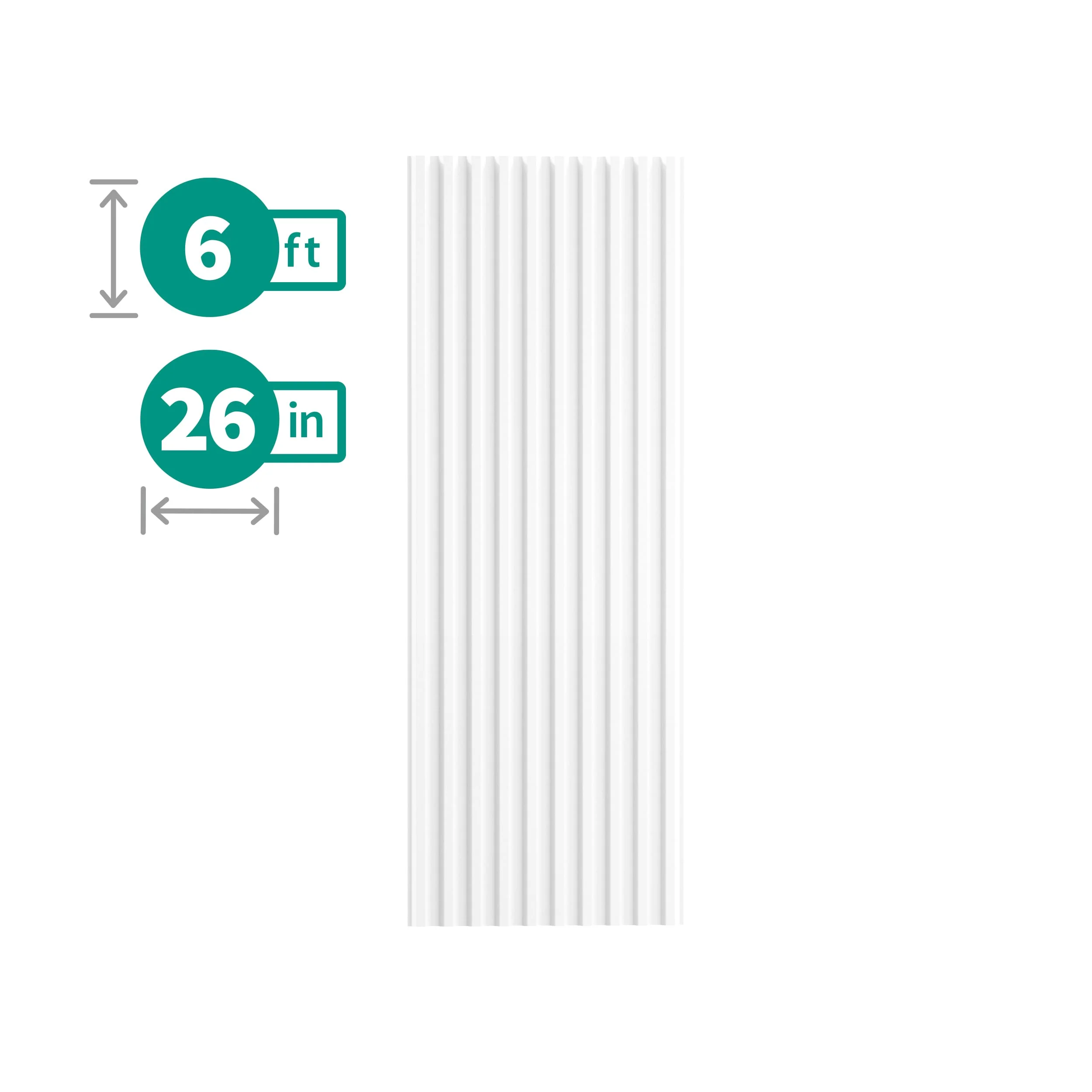 Tuftex PolyCarb 2.17-ft x 6-ft Corrugated White Opal Polycarbonate Roof Panel - Image 3