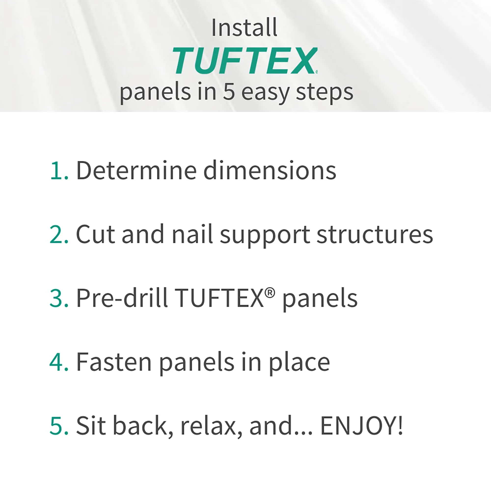 Tuftex PolyCarb 2.17-ft x 6-ft Corrugated White Opal Polycarbonate Roof Panels, 10-Pack - Image 8