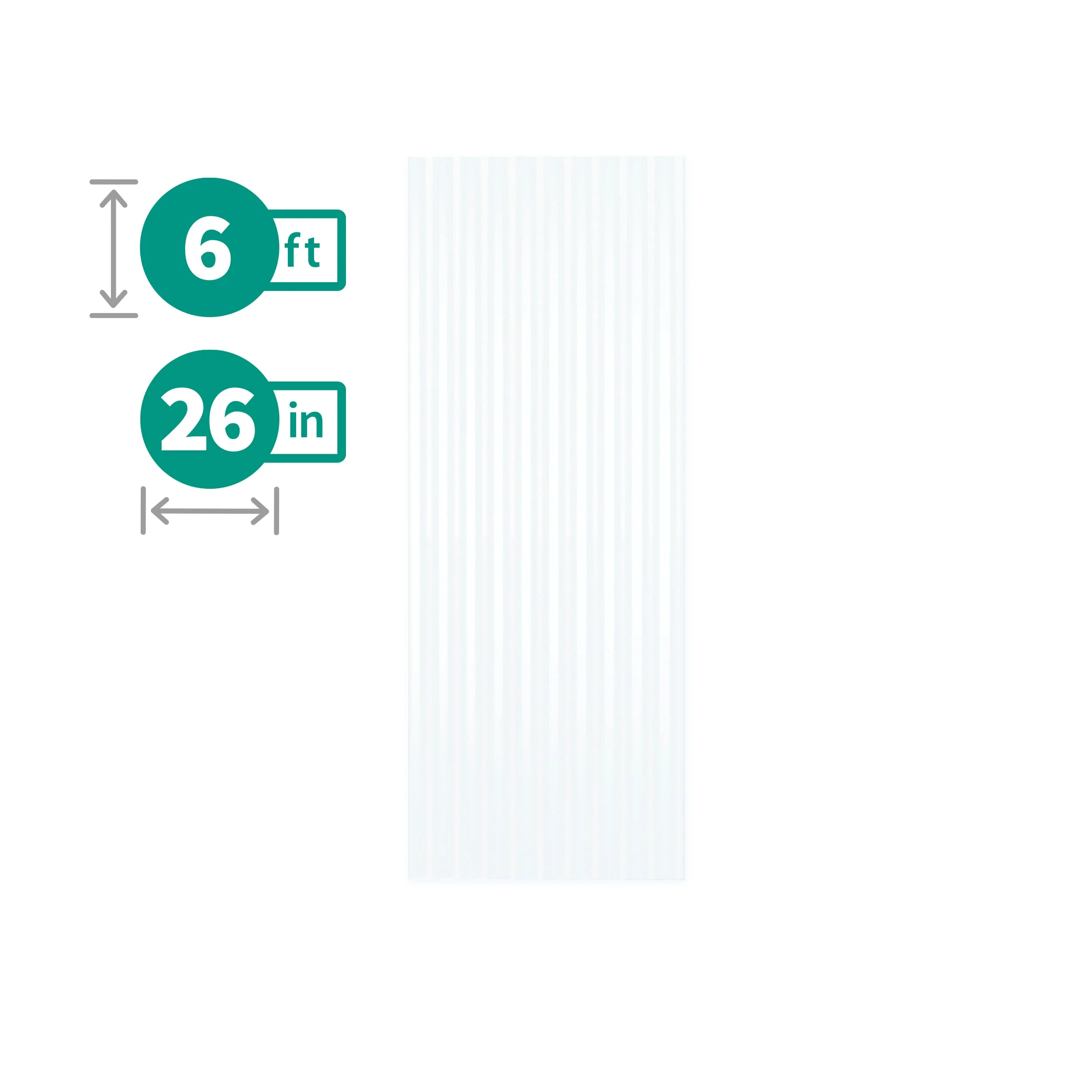 Tuftex SeaCoaster 2.17-ft x 6-ft Corrugated Clear PVC Roof Panels, 10-Pack - Image 3