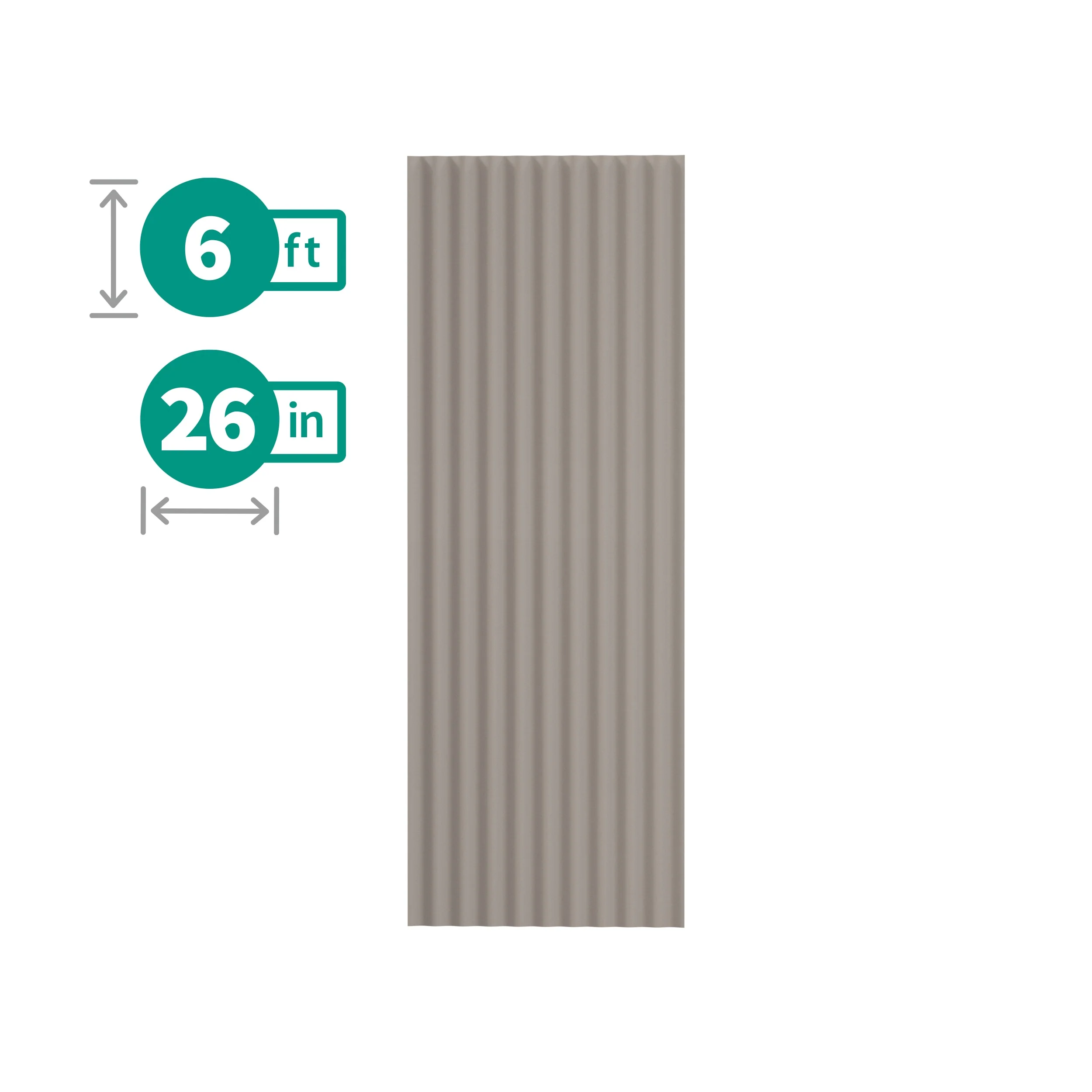 Tuftex SeaCoaster 2.17-ft x 6-ft Corrugated Tan PVC Plastic Roof Panel - Image 3