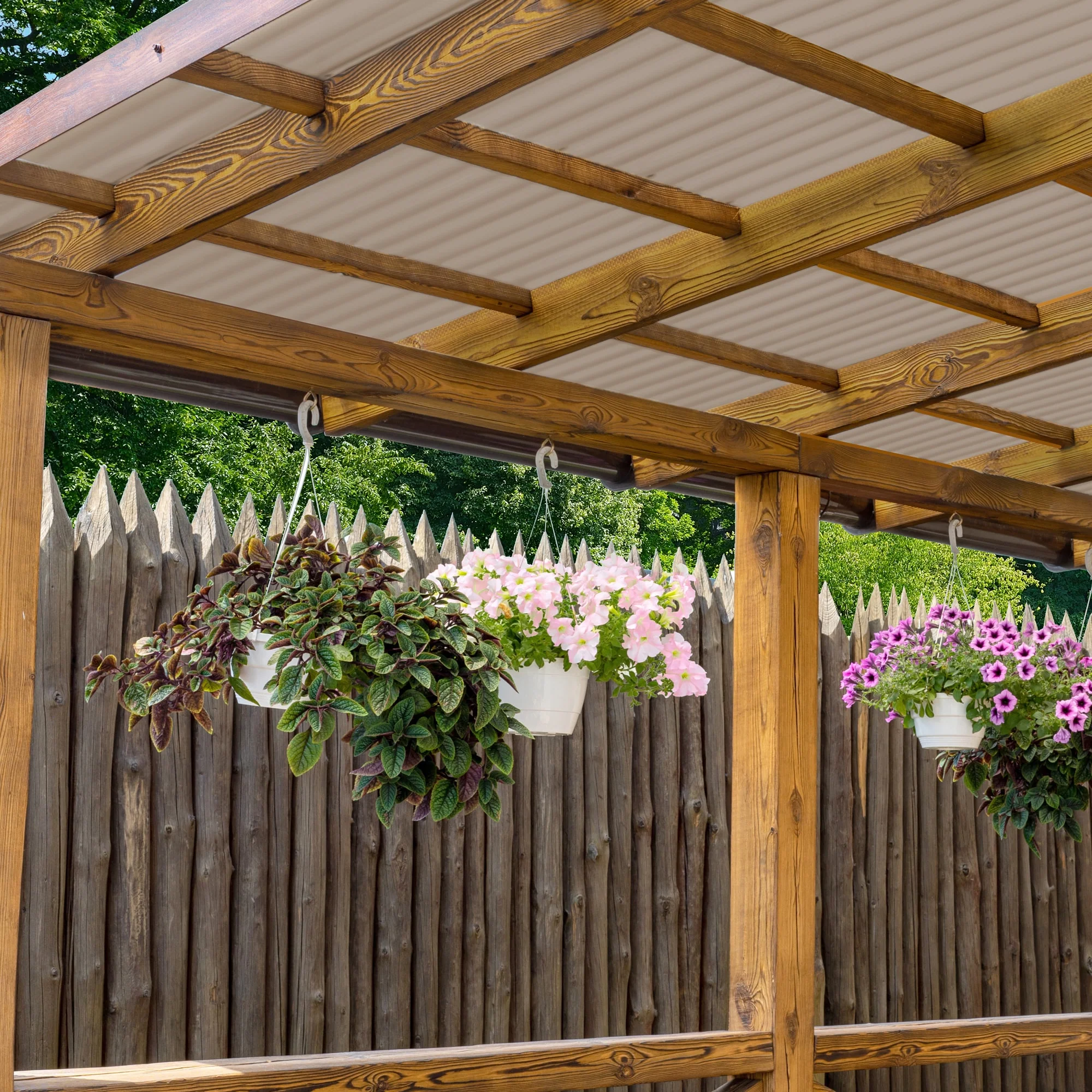 Tuftex SeaCoaster 2.17-ft x 6-ft Corrugated Tan PVC Plastic Roof Panel - Image 4