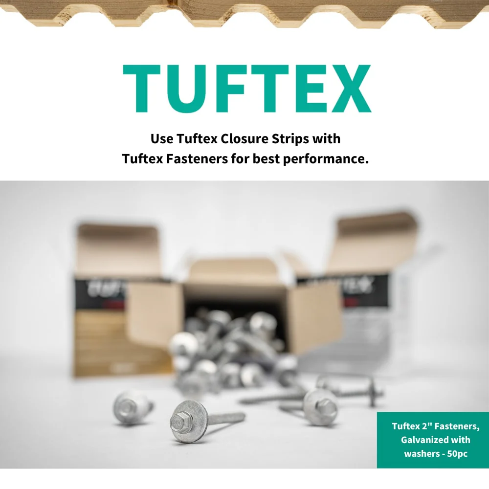 Tuftex Wood Solid Roof Panel Closure Strip, 6-ft, 5-Pack - Image 6