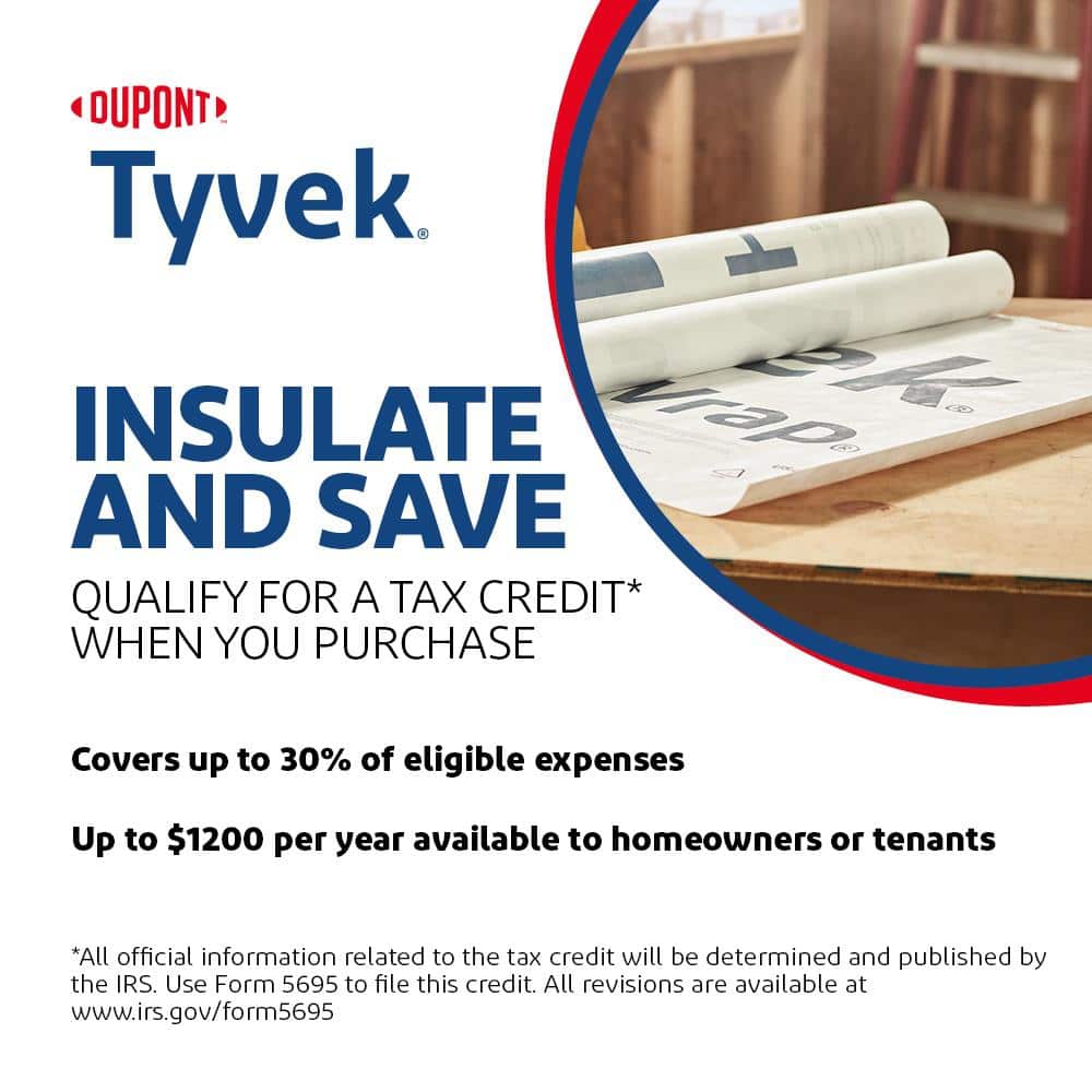 Tyvek HomeWrap Installation Tape, 2 in. x 164 ft Roll, White - Image 3