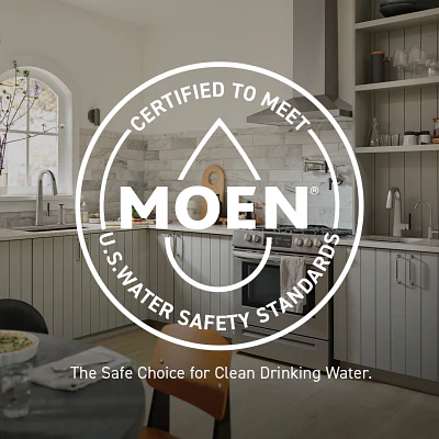 U by Moen Paterson Single-Handle Pull-Down Sprayer Smart Kitchen Faucet with Voice Control and PowerBoost, Matte Black - Image 3