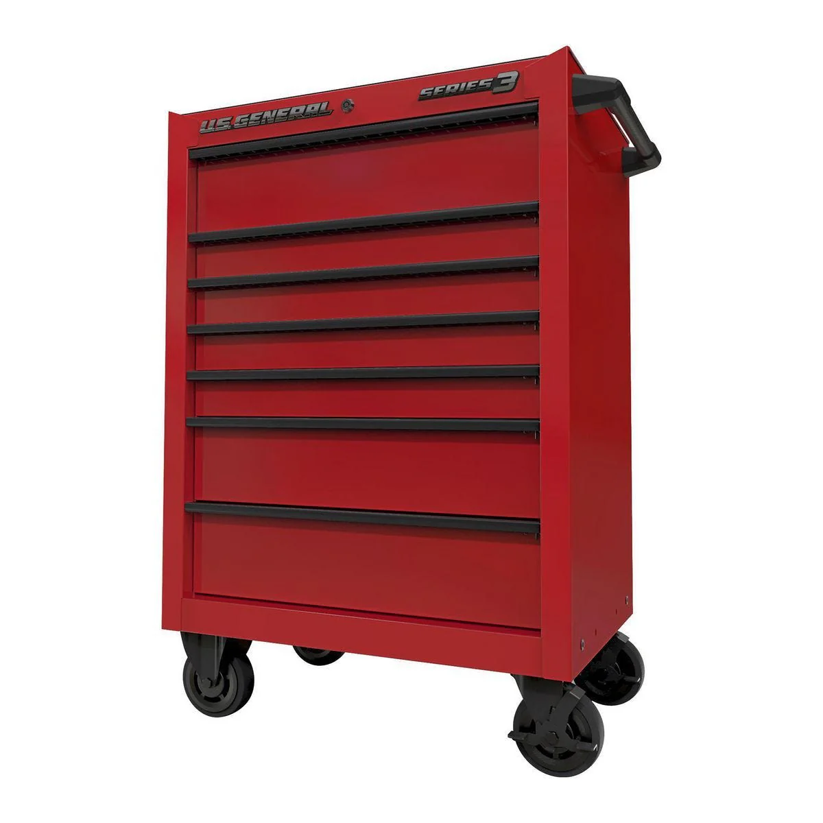 U.S. GENERAL 27 in. x 22 in. Roll Cab, Series 3, Red
