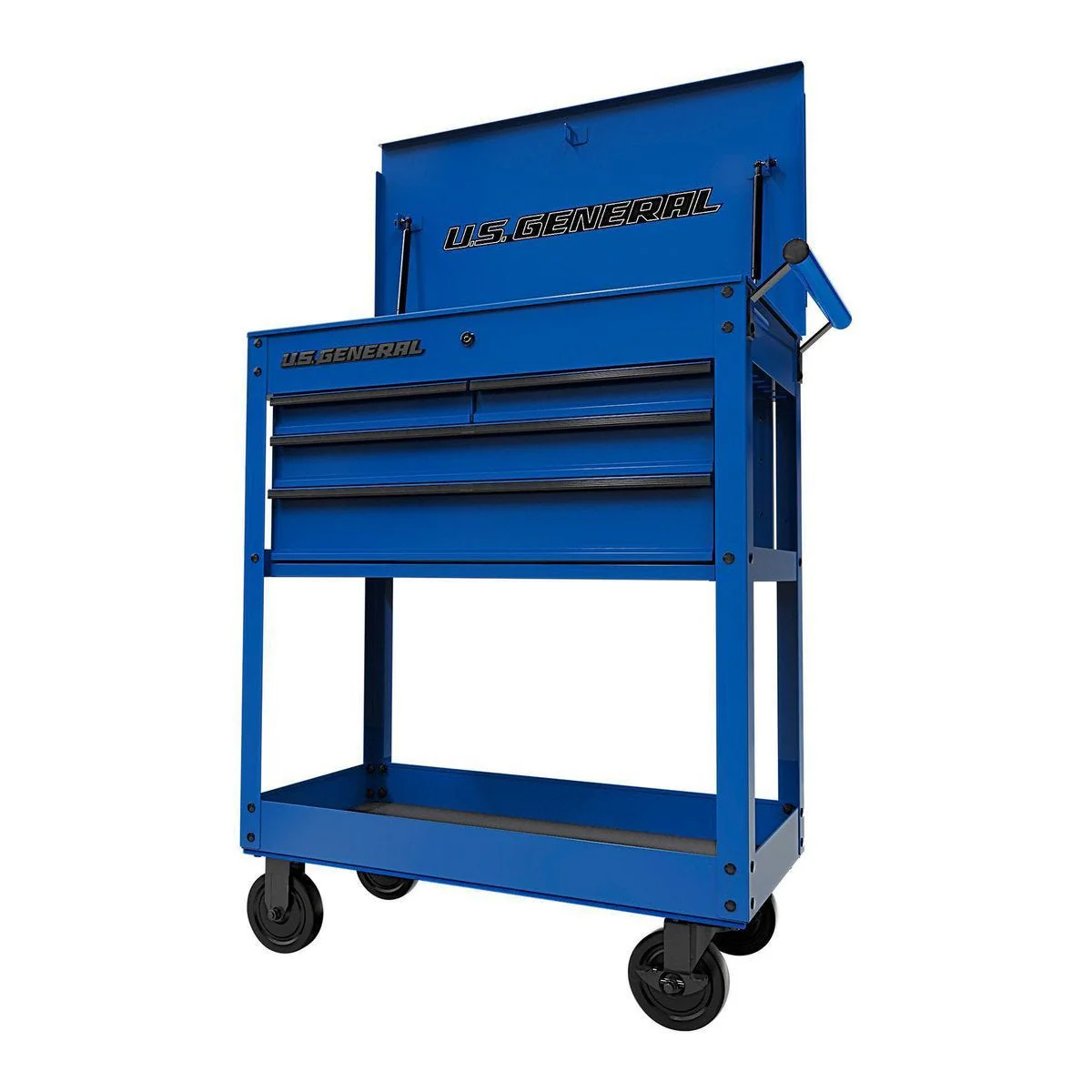 U.S. General 30 in. 4-Drawer Tech Cart - Blue