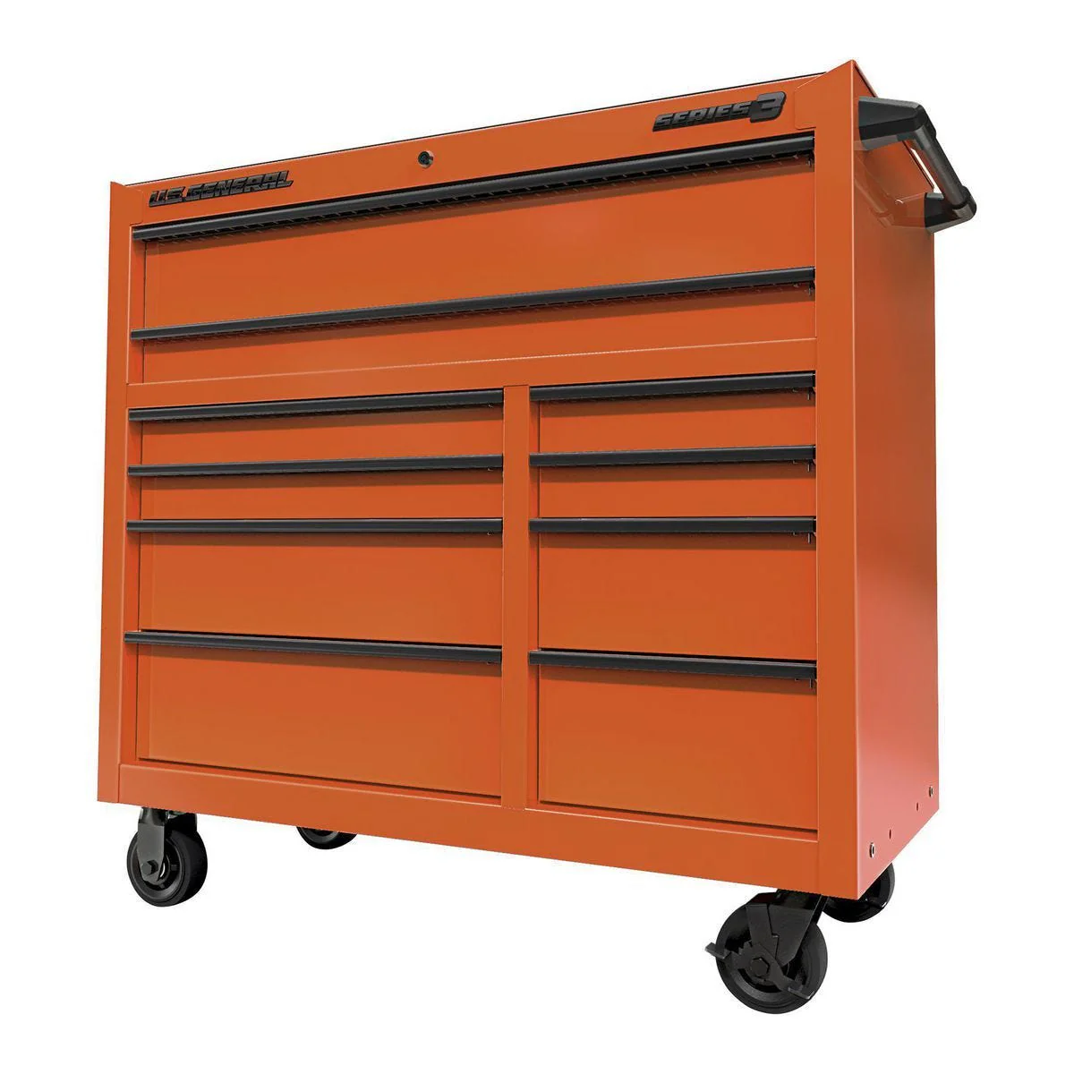 U.S. GENERAL 42 in. x 22 in. Roll Cab, Series 3, Orange