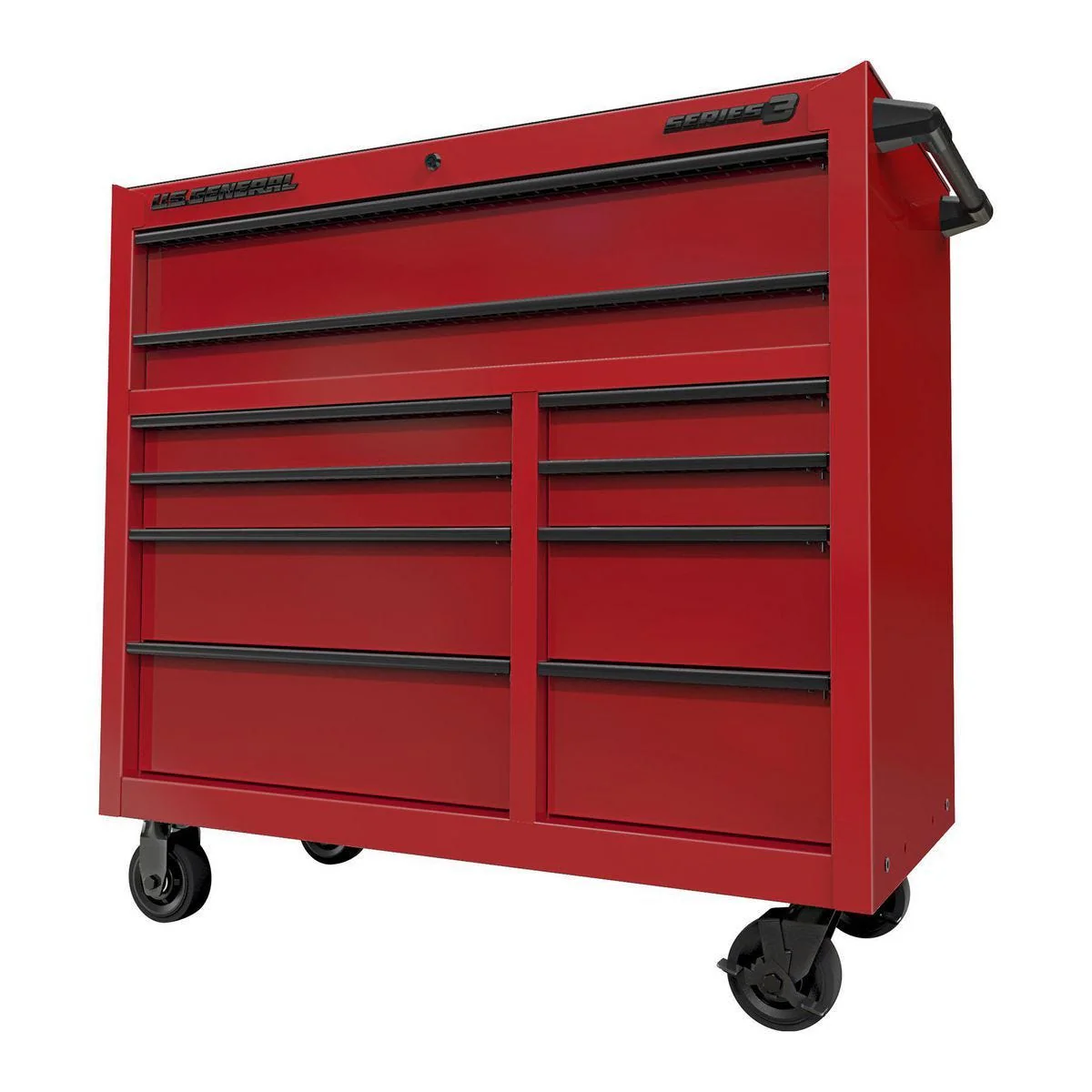 U.S. GENERAL 42 in. x 22 in. Roll Cab, Series 3, Red
