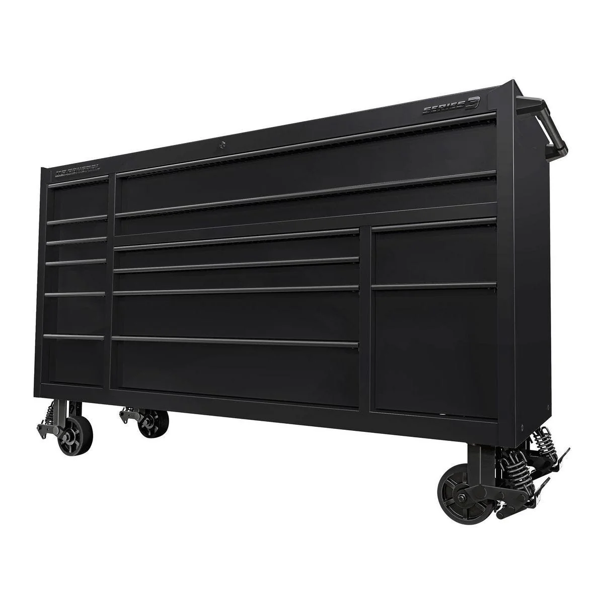 U.S. GENERAL 72 in. x 22 in. Triple-Bank Roll Cab, Series 3, Black