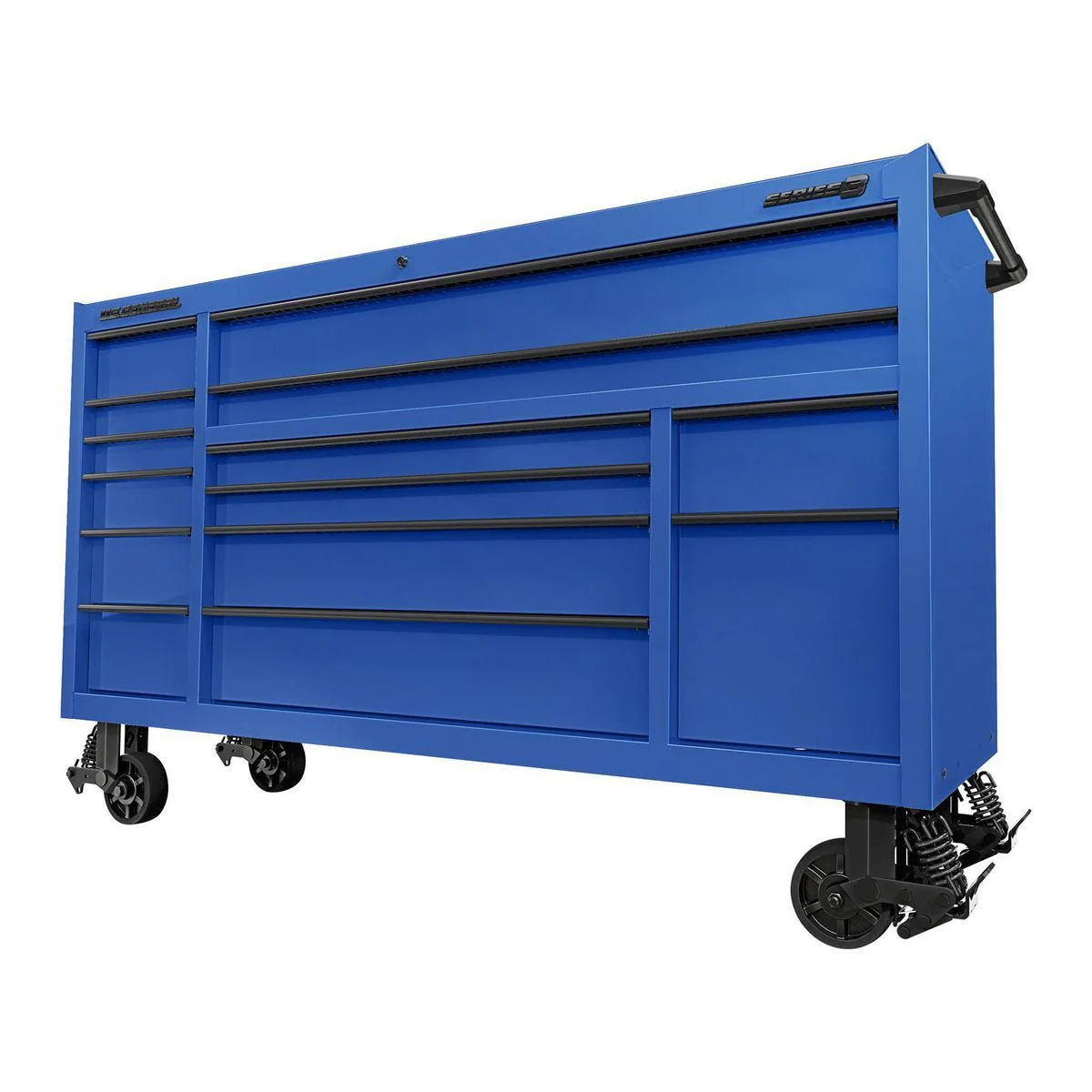 U.S. GENERAL 72 in. x 22 in. Triple-Bank Roll Cab, Series 3, Blue