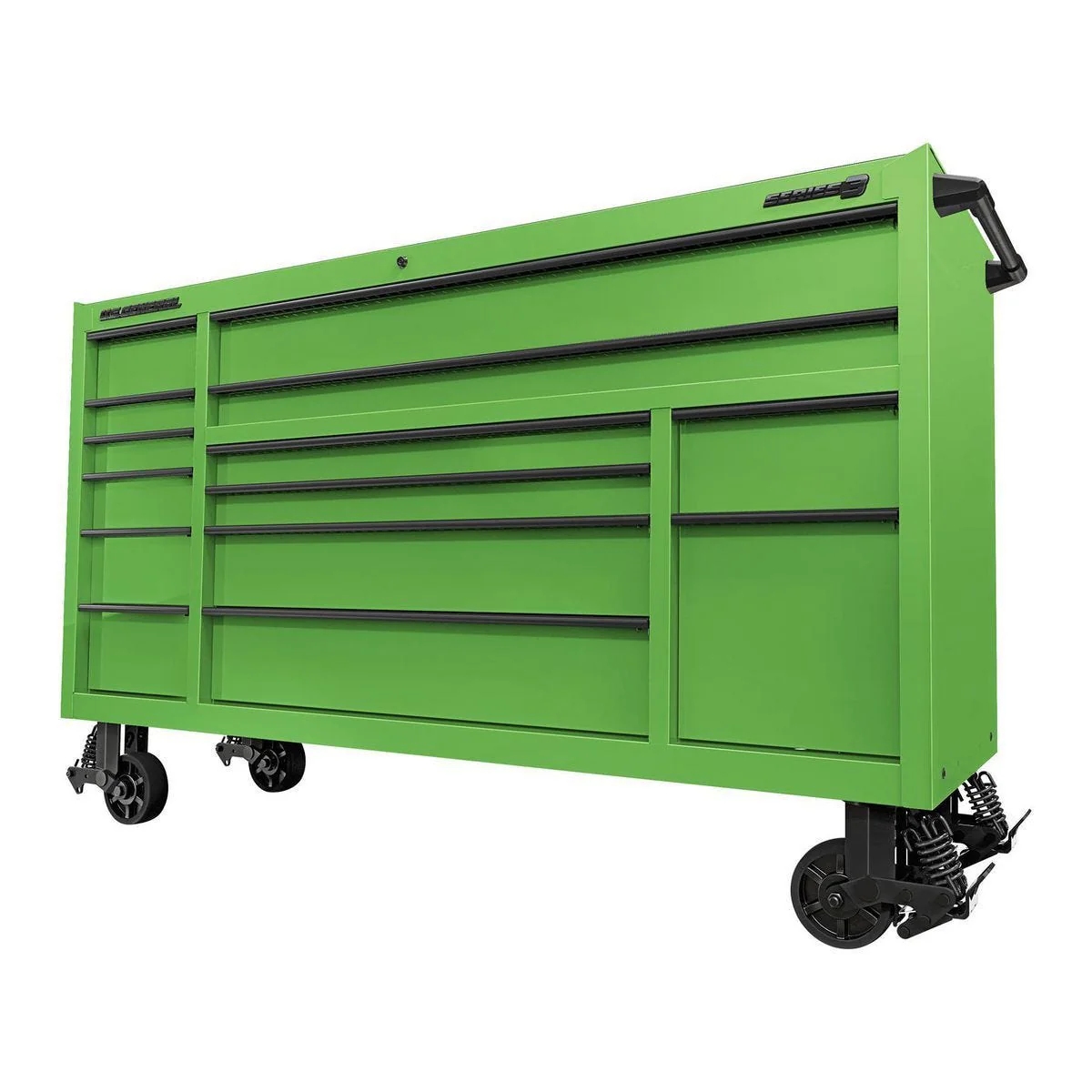 U.S. GENERAL 72 in. x 22 in. Triple-Bank Roll Cab, Series 3, Green