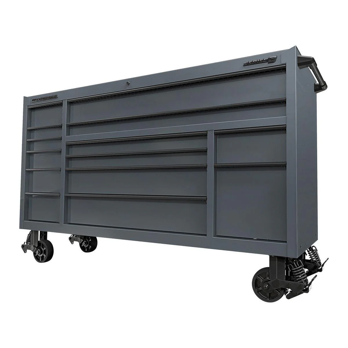 U.S. GENERAL 72 in. x 22 in. Triple-Bank Roll Cab, Series 3, Slate Gray