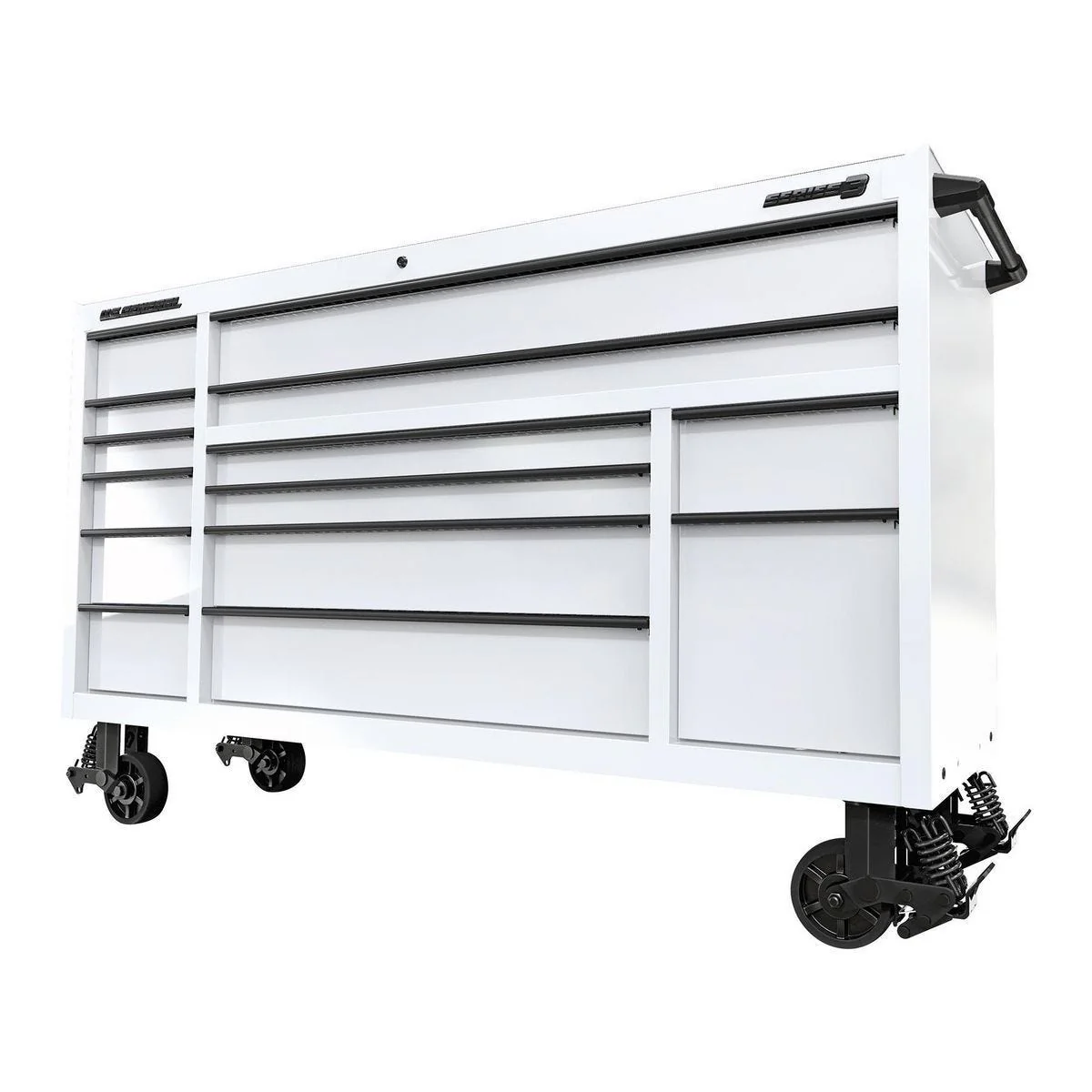U.S. GENERAL 72 in. x 22 in. Triple-Bank Roll Cab, Series 3, White