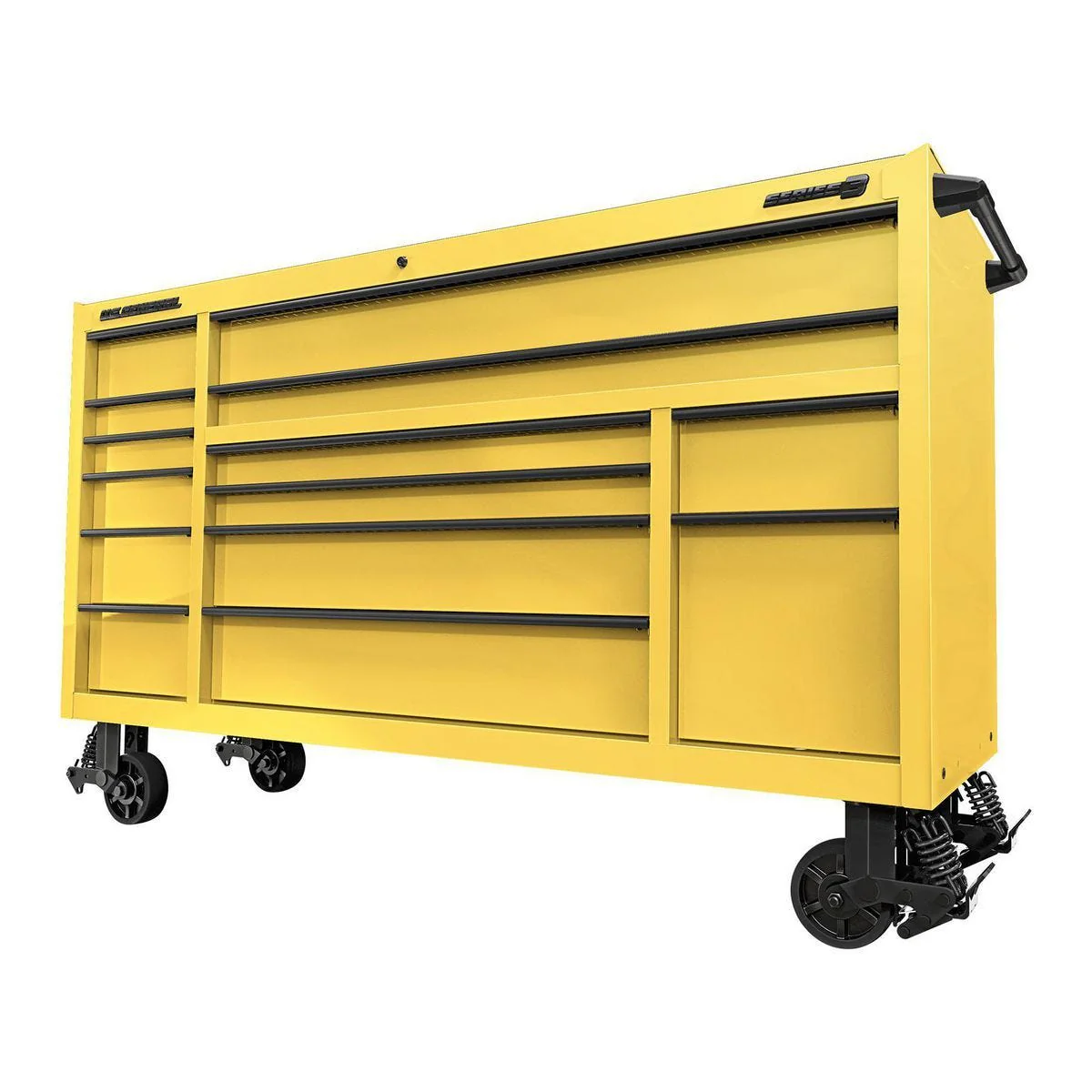 U.S. GENERAL 72 in. x 22 in. Triple-Bank Roll Cab, Series 3, Yellow