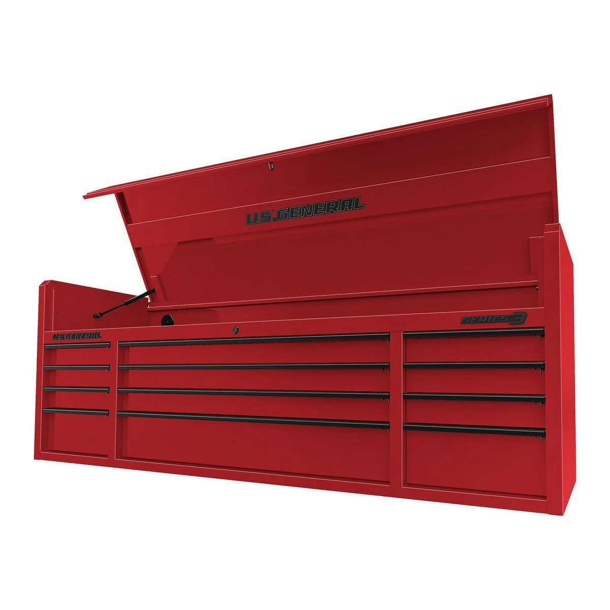 U.S. GENERAL 72 in. x 22 in. Triple Bank Top Chest, Series 3, Red