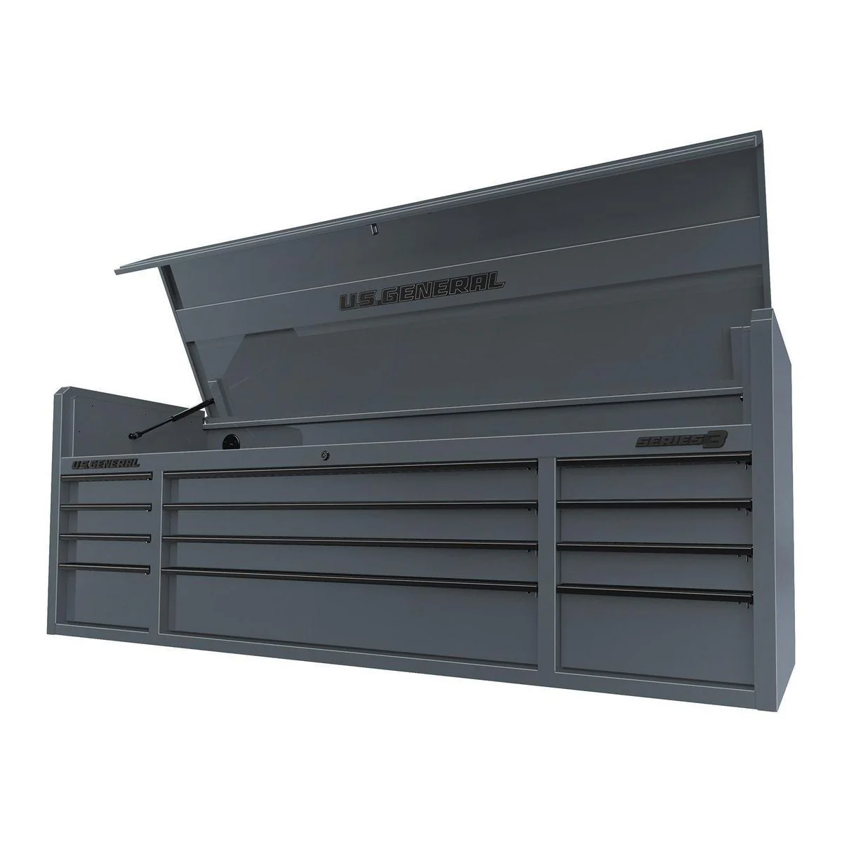U.S. GENERAL 72 in. x 22 in. Triple Bank Top Chest, Series 3, Slate Gray