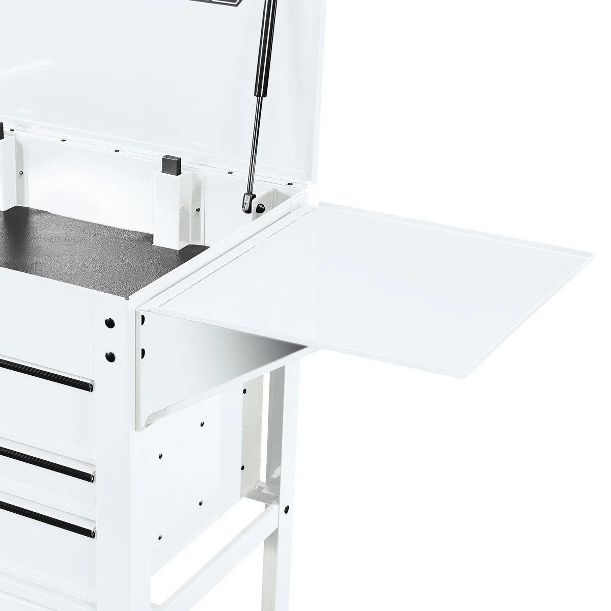U.S. GENERAL Side Tray for 5-Drawer Mechanics Cart and 6-Drawer Full-Bank Cart, White