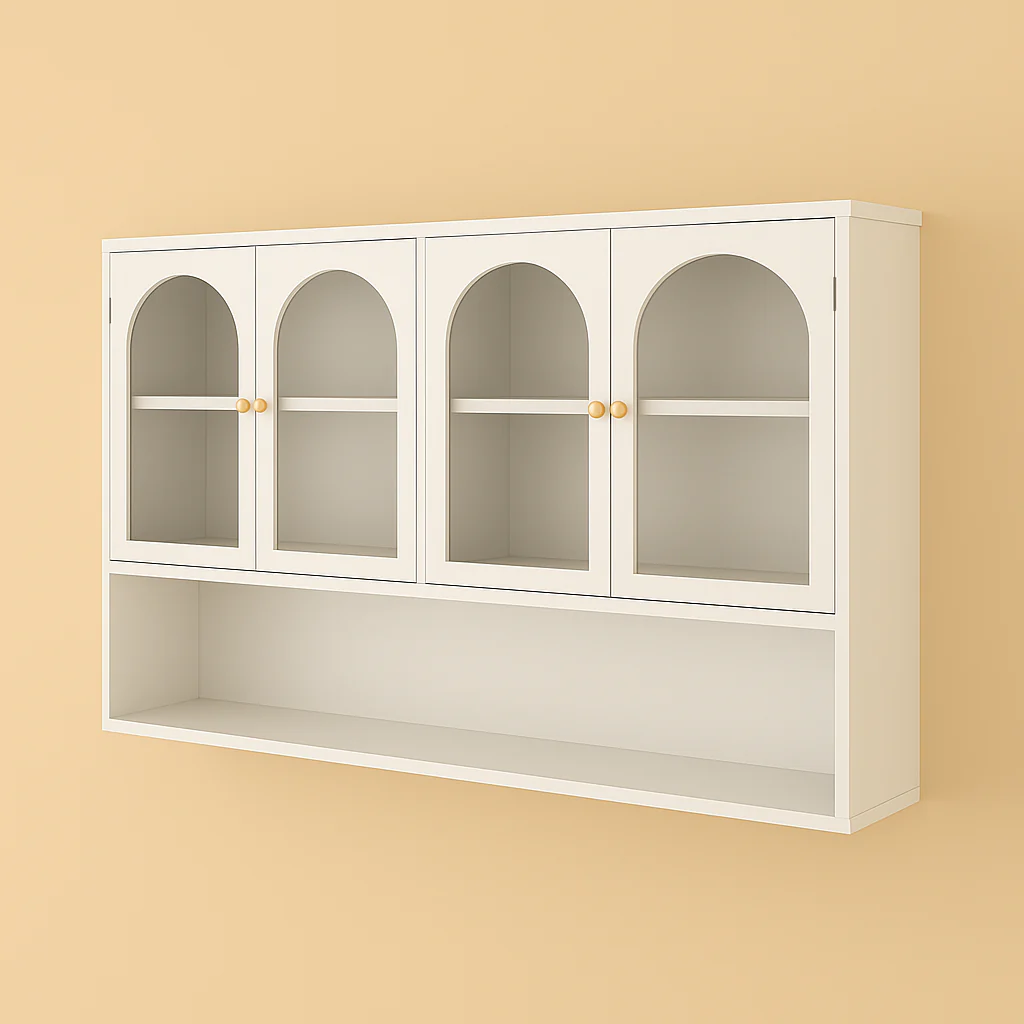 Unbranded 47 in. Wall Storage Cabinet, White, Ready to Assemble