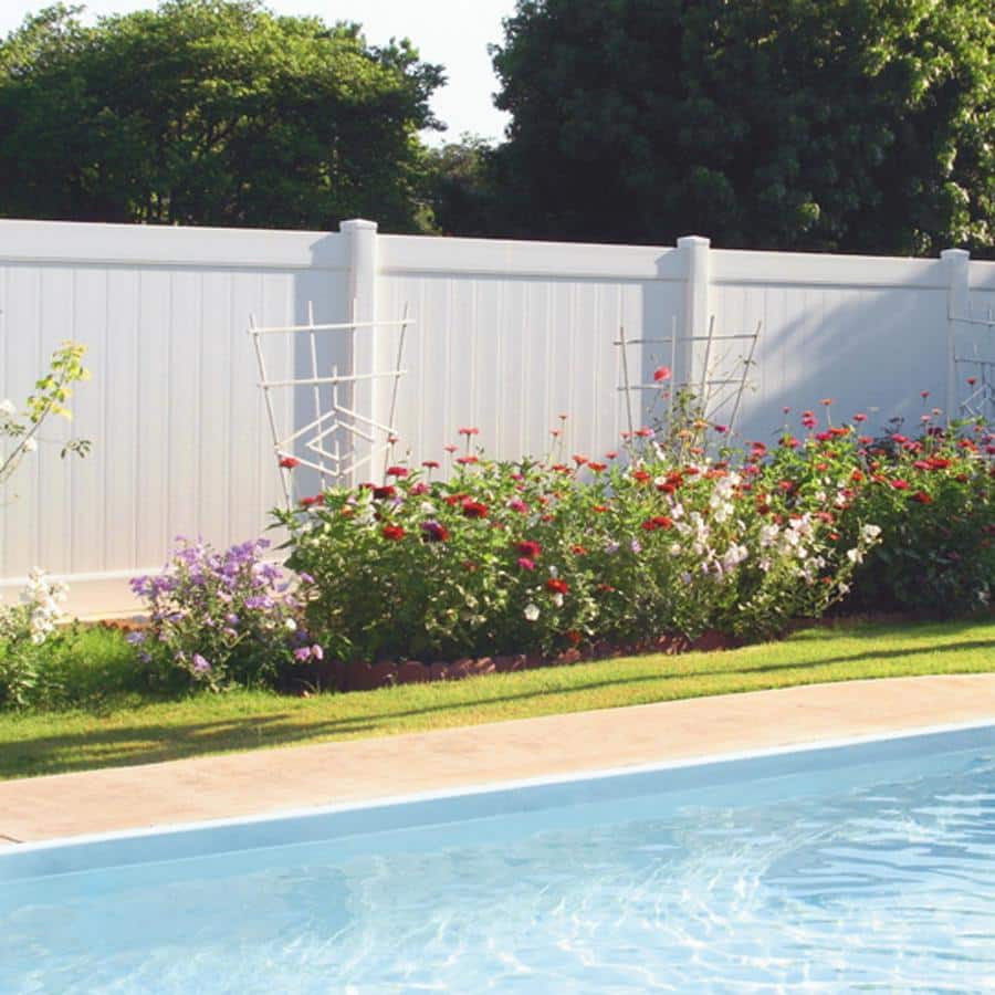 Unbranded 6 ft. x 6 ft. White Vinyl Fence Panel Set - 2 Pieces - Image 2