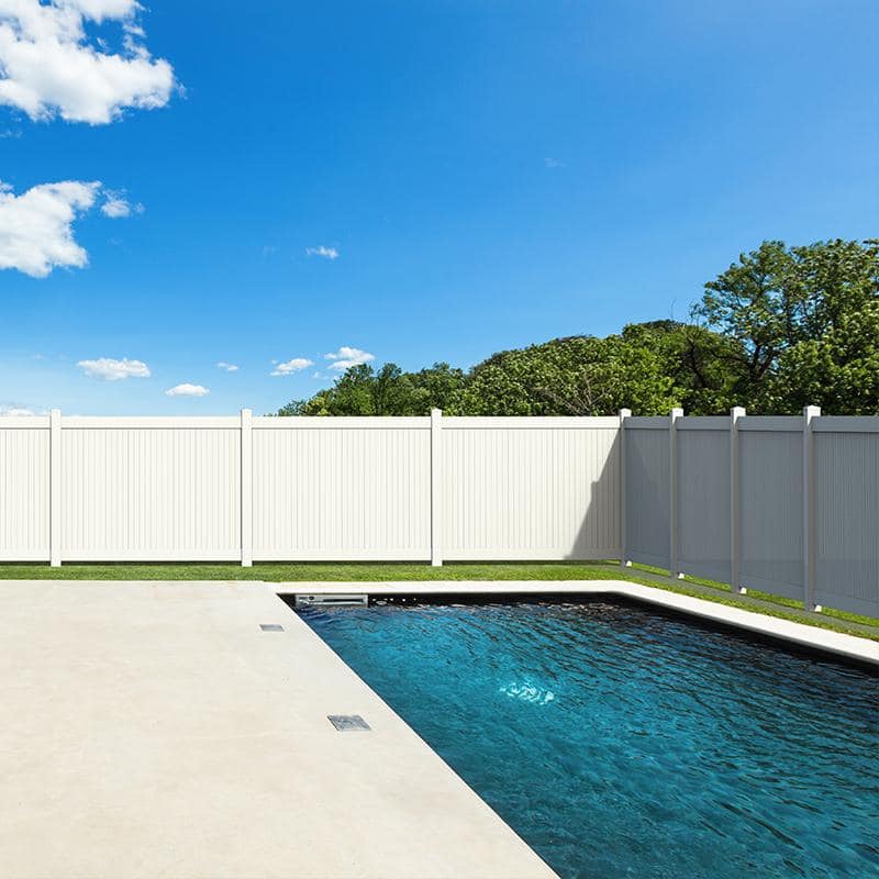 Unbranded 6 ft. x 6 ft. White Vinyl Fence Panel Set - 2 Pieces - Image 3