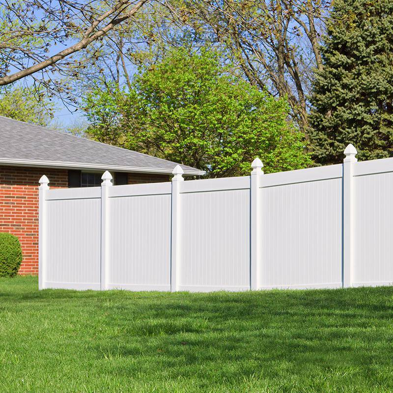 Unbranded 6 ft. x 6 ft. White Vinyl Fence Panel Set - 2 Pieces - Image 4