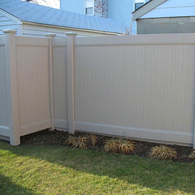 Unbranded 6 ft. x 6 ft. White Vinyl Fence Panel Set - 2 Pieces - Image 5