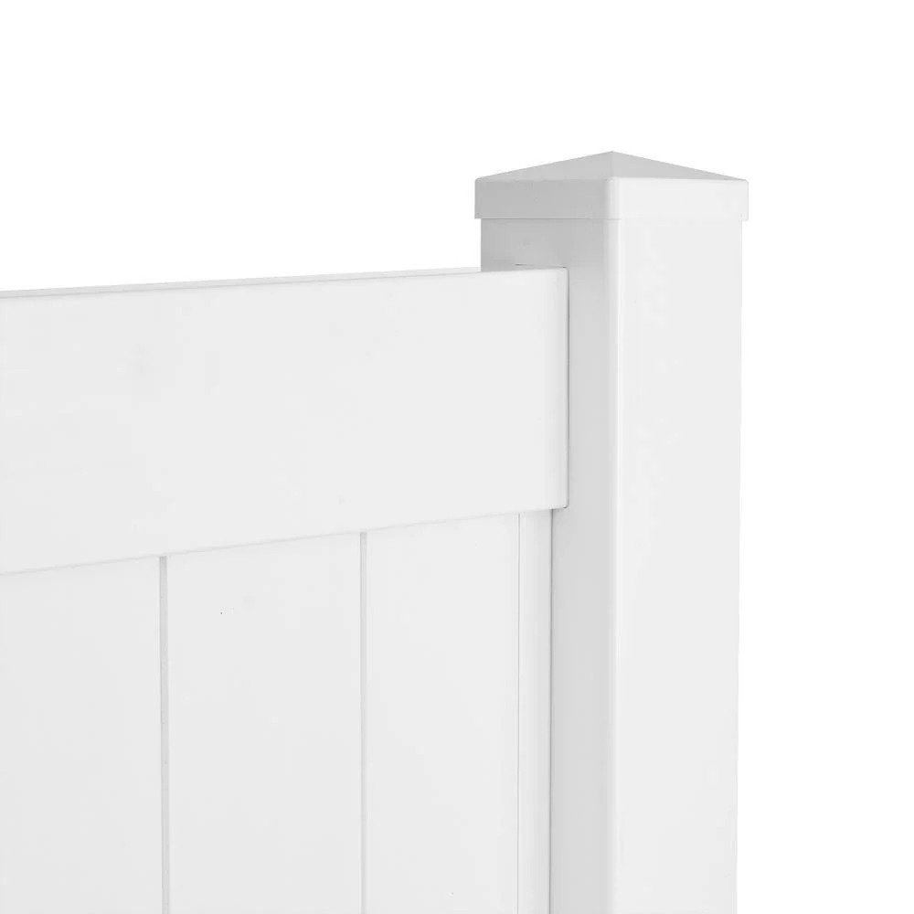 Unbranded 6 ft. x 6 ft. White Vinyl Fence Panel Set - 2 Pieces - Image 7