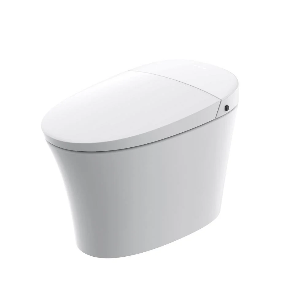 Unbranded ADA Compliant Smart Bidet Toilet - Dual Flush, Remote Control, White - Image 5