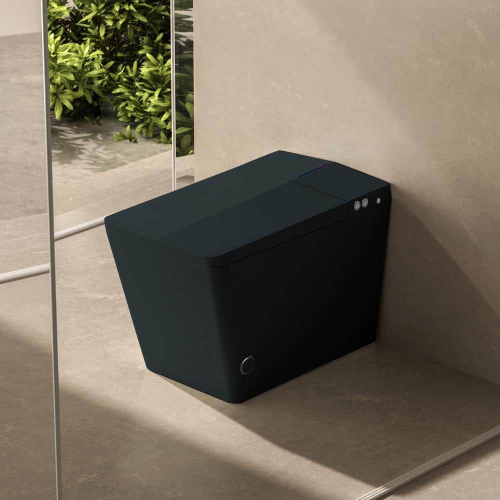 Unbranded Black Square Bidet Toilet with Heated Seat and Remote - Image 9
