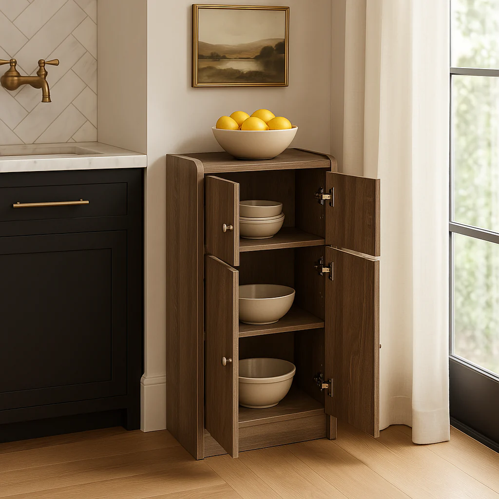 Unbranded Dark Oak Ready-to-Assemble Kitchen Cabinet - 23.6" W x 10.6" D x 39.3" H - Image 3